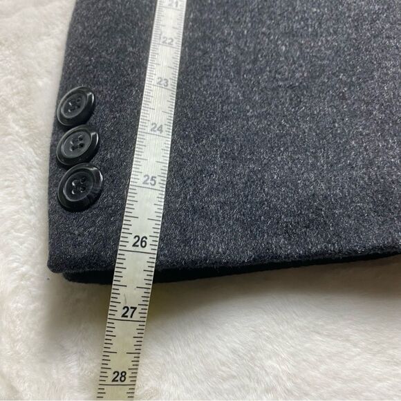 Pronto Moda Black Cashmere Blend Trench Coat Size 42R - Picture 15 of 16